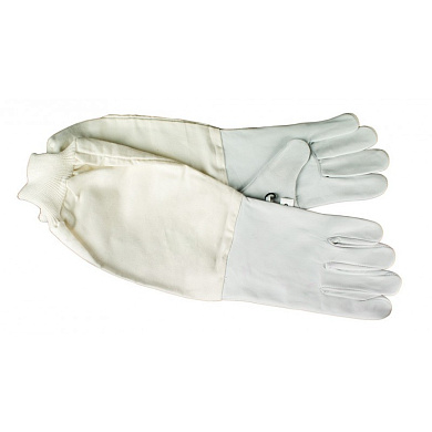 Перчатки пчеловода кожанные с широкой резинкой от магазина пчеловодства Lyson.by