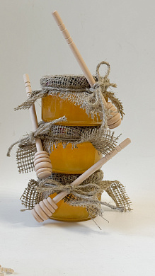 Подарочный набор в мешковине 250 гр от магазина пчеловодства Lyson.by