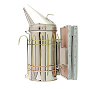 Дымарь из нержавеющей стали в ограждении, мех искусственная кожа  (размер М) от магазина пчеловодства Lyson.by