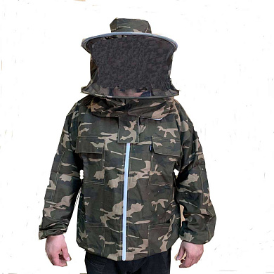 Куртка "Камуфляж" с лицевой сеткой на молнии (размер 60-62) от магазина пчеловодства Lyson.by