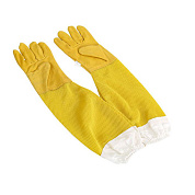 Перчатки пчеловода (кожа) с сетчатым нарукавником от магазина пчеловодства Lyson.by